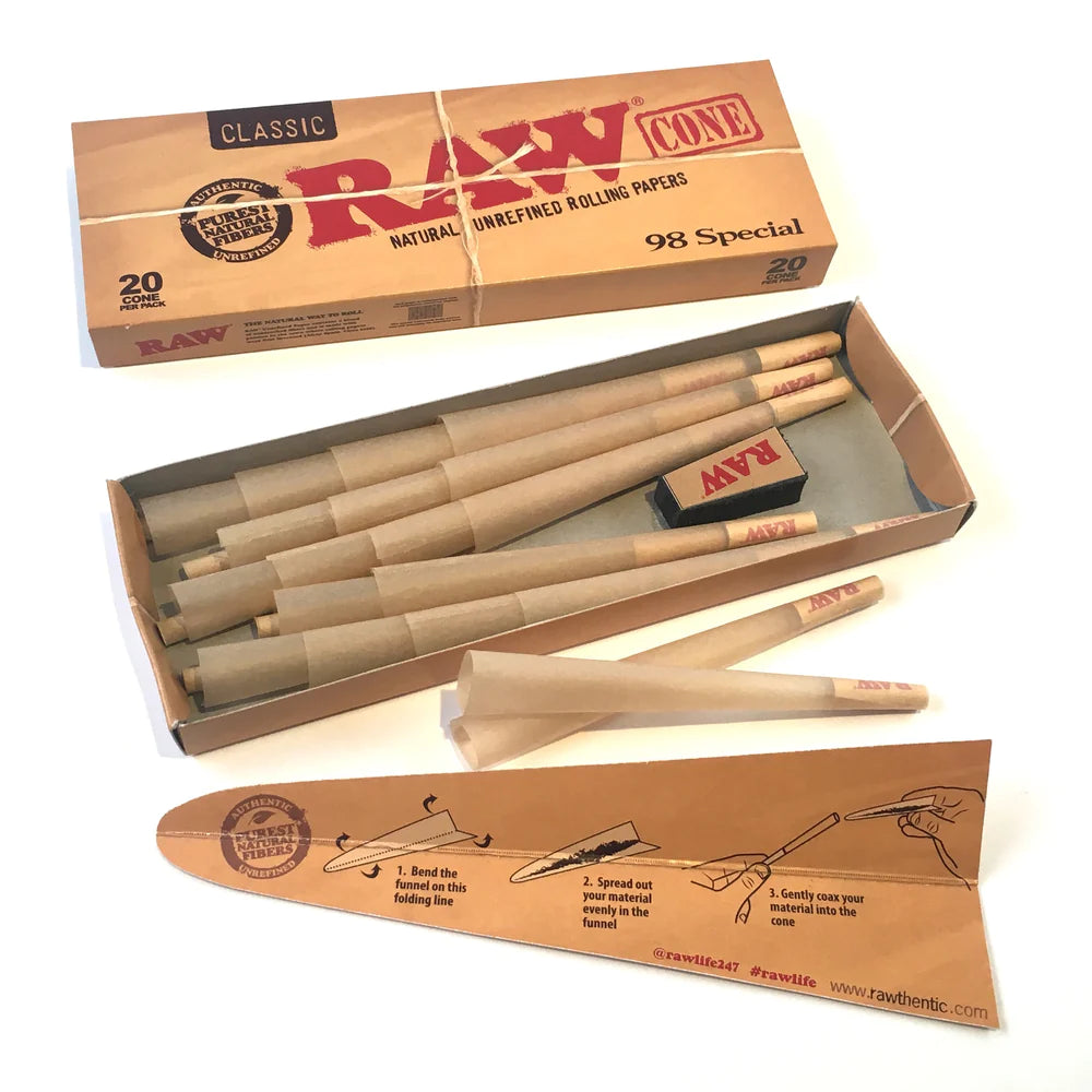 are raw cones a tobacco product Classic King Size Pre-Rolled Raw 78mm Cones 6 Pack