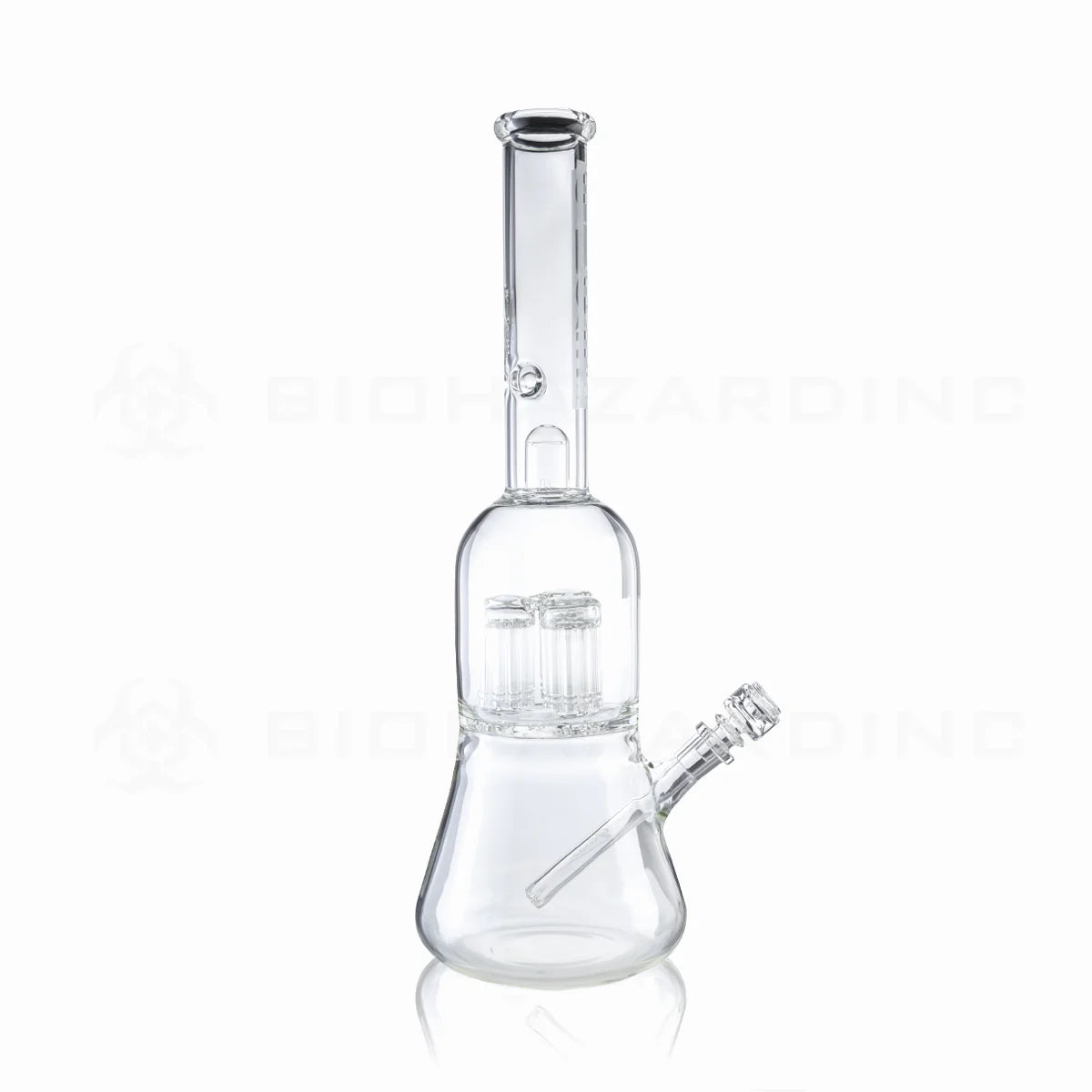 PURE Glass Kraken Triple 10-Arm Tree Percolator + Splashguard Water Pipe  20" - 19mm - Etched