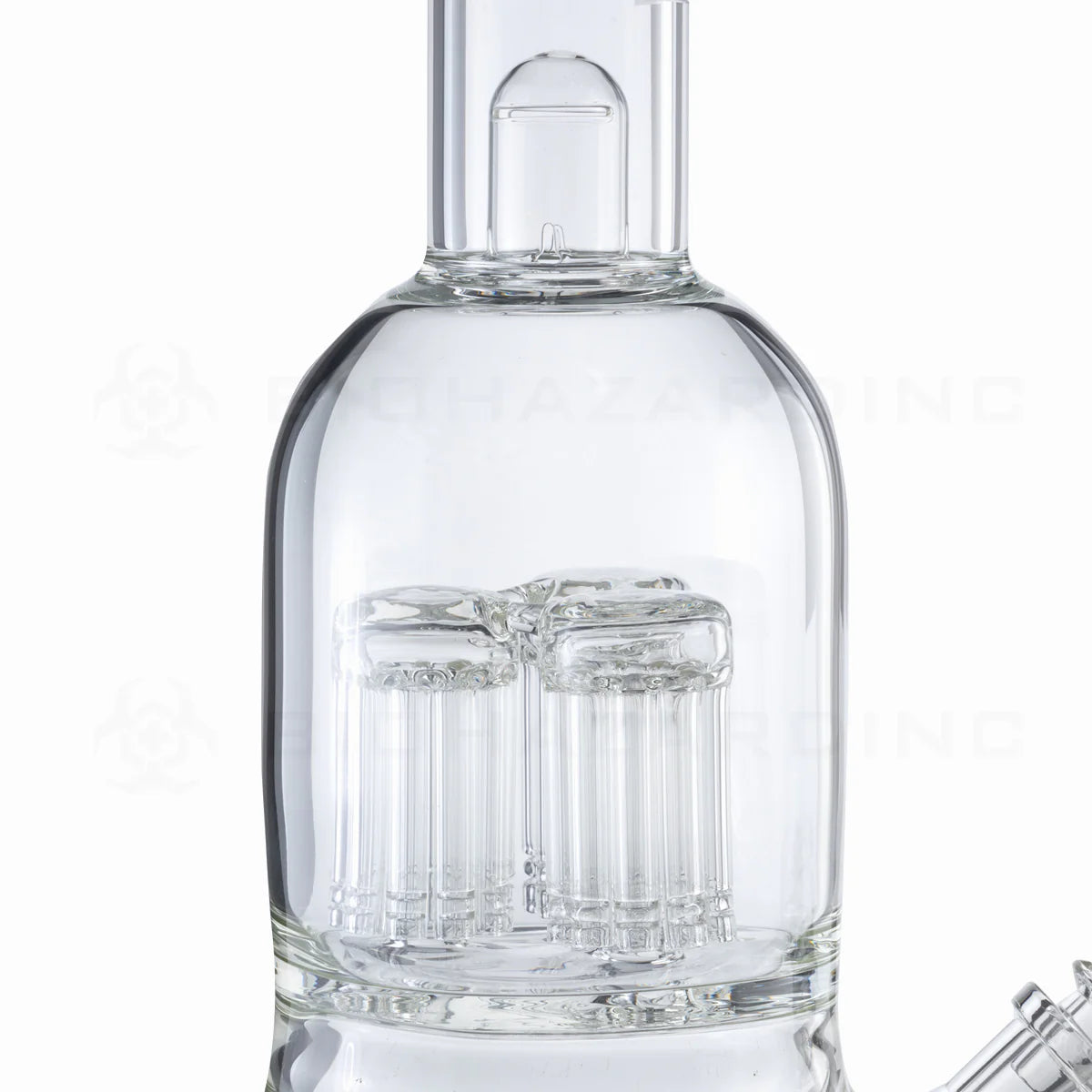 PURE Glass Kraken Triple 10-Arm Tree Percolator + Splashguard Water Pipe  20" - 19mm - Etched