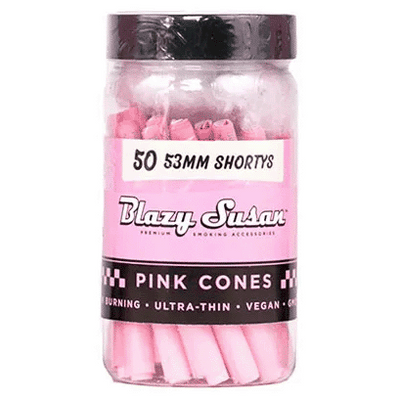 Blazy Susan - 53mm Shortys Pre Rolled Pink Cones - 50 Cones