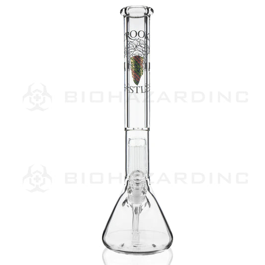 Crooks & Castles x PURE Glass 10-Arm Tree Percolator Heavy Beaker Water Pipe  18" - 19mm - Clear