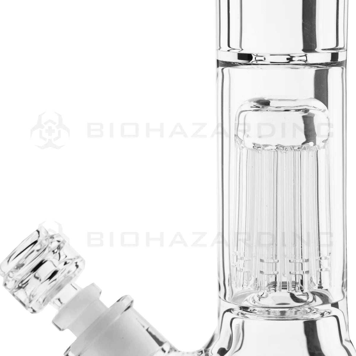 Crooks & Castles x PURE Glass 10-Arm Tree Percolator Heavy Beaker Water Pipe  18" - 19mm - Clear