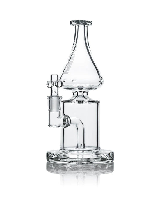 HELIX™ CLEAR STRAIGHT BASE W/ FIXED DOWNSTEM WATER PIPE