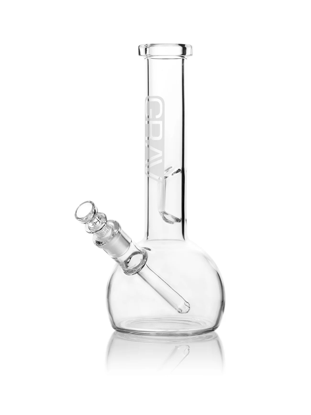 GRAV® SMALL CLEAR ROUND BASE WATER PIPE