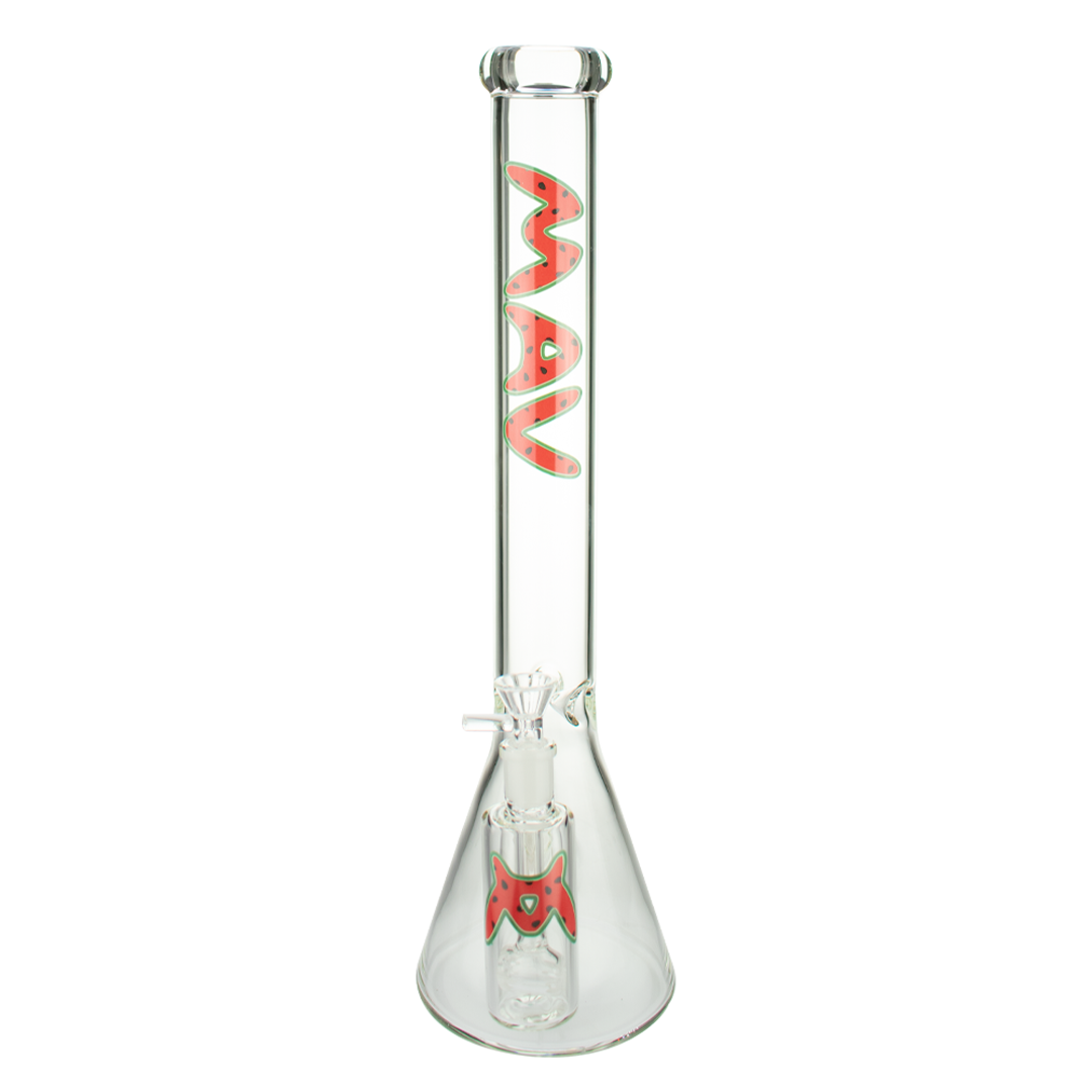 Mav 18" x 5mm Yummy Strawberry Slab Beaker Bong + Ash Catcher Combo