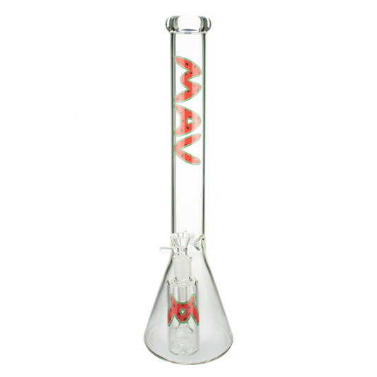 Mav 18" x 5mm Yummy Strawberry Slab Beaker Bong + Ash Catcher Combo