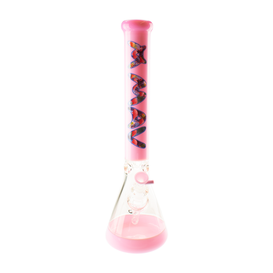 Mav 18" Full Pink Flamingo Vibes Beaker Bong