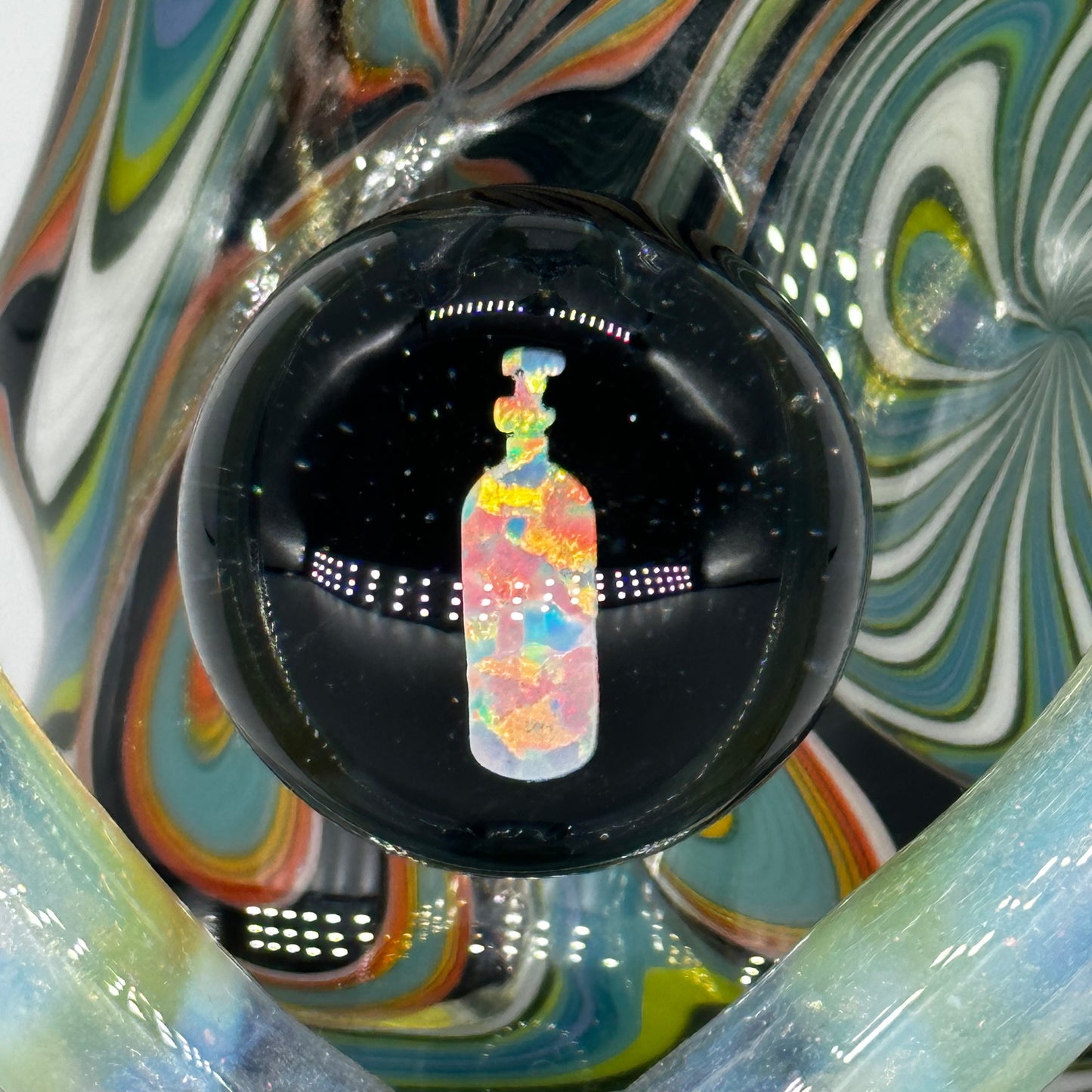 Baked Kreations x Skoeet Glass Crushed Opal Double Recycler