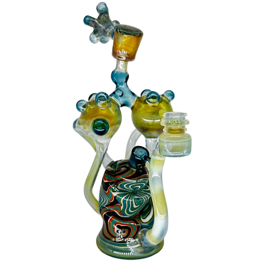 Baked Kreations x Skoeet Glass Crushed Opal Double Recycler